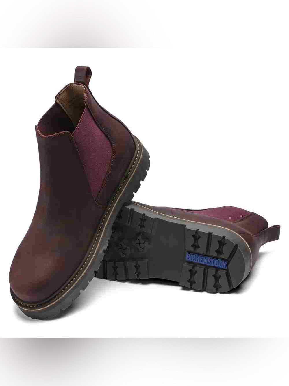 Birkenstock Stalon Burgundy Nubuck Chelsea Boots EU 41 US 10–10.5 Narrow NWT